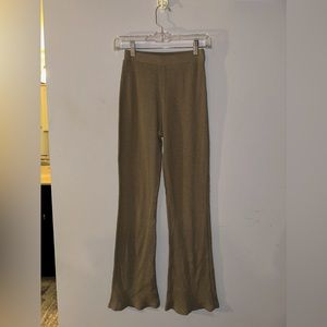 small zara green/khaki lounge pants
